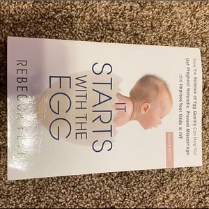 It starts with the egg book. Paperback. Like new condition.